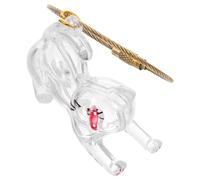 Mobestech Porte-clés Souvenir Transparent pour Poils de Chat Boîte de Rangement Capsule Commémorative Portable Porte-clés Chat Mignon pour Mémorial et Organisation des Poils