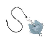 Mobestech Porte-clés Stockage Poils de Chat Cuir PU Bleu Ciel Rangement Mémorial pour Poils Animaux Souvenir Élégant pour Amoureux des Chats