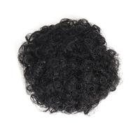 Mobestech Postiche Chignon Afro Bou ordon Fil Haute Température, Création Facile et Maintien Sécurisé, pour Sorties et Fêtes, Aspect Naturel et Élégant Noir