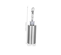 Mobestech Pot de vin de porte-clés flacon de hanche en acier inoxydable flacon de poche en acier inoxydable portable flasque pour hommes porte-clés mini