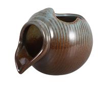 Mobestech Pot en Céramique Moyen pour Fontaine de Jardin Système de Circulation d'eau, Décor Aquatique Naturel pour Aquarium et Fontaine D'intérieur, Pot Cascade Écologique pour Bassin