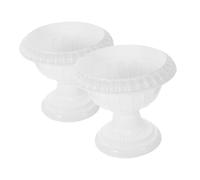 Mobestech Pots De Fleurs Romains pour Mariage Lot De 2 Mini Pots De Fleurs en Abs 14 Cm Vintage Installation Facile Décoration De Balcon Et Jardin