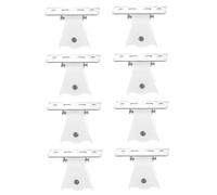 Mobestech Poulie pour Rail de Rideau Lot de 8 Accessoires en Plastique et Verrou pour Cordon de Store Romain Facile à Installer pour Rideaux en pour Décoration Intérieure