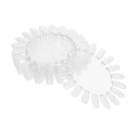 Mobestech Présentoir d'Échantillons de Vernis à Ongles Ovale Transparent en Plastique 20 Faux Ongles pour Manucure Professionnelle Roue de Présentation Couleur pour Nail Art et Test de