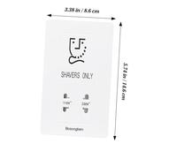 Mobestech Prise Rasoir Salle de Bain Sécurité Antidérapante pour Hôtel et Club Prise Murale Électronique pour Alimentation Tondeuse à Barbe