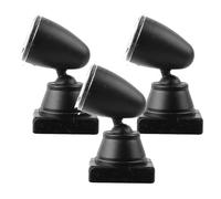 Mobestech Projecteurs Miniatures 3 Pièces pour Table Circuit Train, Accessoires de Décor Paysager LED, Lampadaires Miniatures pour Modèles Préfabriqués