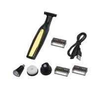 Mobestech Rasoir Électrique pour Hommes Rechargeable, Rasoir Étanche Multi-fonctions, Noir et Doré, Tondeuse Nez et Barbe, Usage Personnel et Voyage