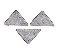 Mobestech Recharge Serpillère Triangle 3pcs en Fibre Lavable et Réutilisable pour Vadrouille de Nettoyage Plat Adaptée aux Sols en Pierre et Stratifié