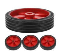 Mobestech Roues pour Compresseur D'air 4 Pièces en Plastique Rouge avec Trou de 13mm, Installation Facile et Déplacement Stable pour Usage Industriel et Garage