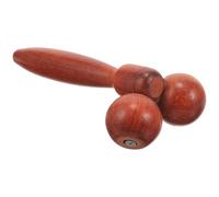Mobestech Rouleau de Massage Facial en Bois Rouge, Grand Modèle à 4 Rouleaux pour Visage et Corps, Outil Manuel pour Massage des Points D’acupuncture et Soins Visage, Accessoire