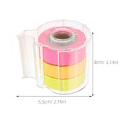 Mobestech Rouleau de Notes Adhésives Autocollantes Multifonction 3 Rouleaux de Blocs-Notes Portables avec Distributeur de Ruban Adhésif Autocollants Mémo Décoratifs pour Maison et Bureau