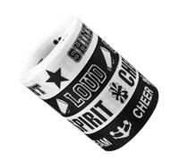 Mobestech Rubans de Pom-Pom Girl pour Esprit D’Équipe 4 Rouleaux de 5 Mètres Largeur 22 CM Rubans Décoratifs Noirs et Blancs pour Loisirs Créatifs Emballage Présents et Événements