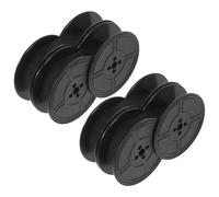 Mobestech Rubans Encreurs pour Machine à Écrire à Double Bobine Lot de 4 Rouleaux Noirs Universels Recharge Compatible Calculatrice et Imprimante Classique Bande Encreuse Solide pour