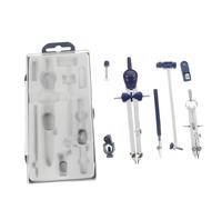 Mobestech Set Compas de Dessin Professionnel Alliage de Zinc Bleu Outils de Précision Multifonction pour Étudiants et Artistes
