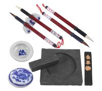Mobestech Set de Calligraphie Chinoise Complet avec Pinceau Léger et Encre Noire pour Débutants Pratique et Portable pour Études et Méditation Artistique