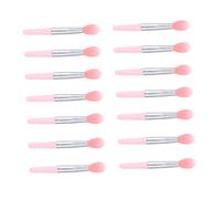 Mobestech Set de Pinceaux Lèvres Silicone Transparent et Rose Applicateurs Pratiques pour Maquillage Lèvres et Masque et Souple Lot Mini Pinceaux pour Usage Quotidien