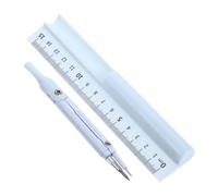 Mobestech Set Géométrique Multifonction Bleu Compas de Poche Règle Précise et Stylo pour Élèves Outils de Mathématiques et Préparation Examens Accessoires Bureau Compacts
