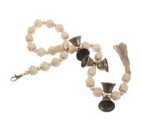 Mobestech Sonnette de Dressage pour Chiens et Chats Perles en Bois et Boucle en Métal, Fonctionnalité Polyvalente, Alerte Haute Sensibilité, pour Chiots et Grands Chiens