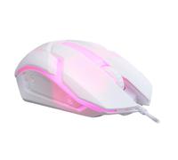 Mobestech Souris de Jeu Filaire USB Rétroéclairée Ergonomique pour Ordinateur et Pc Portable Blanche Conception Accessoires pour Bureau et Dortoir