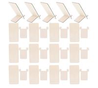 Mobestech Support de Téléphone en Bois Naturel pour Bureau, 25 Pièces, Design Créatif et Stable, Pratique pour Utilisation Les Mains, Bureau Voyages