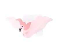 Mobestech Support Savon Mural Flamingo 1pc avec Rangement intégré et Installation Simple, Forme élégante pour Salle de Bain et Bar, matériau ABS + Colle