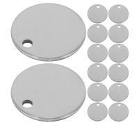 Mobestech Supports de Gravure Métal Ronds 10 MM 100 Pièces Acier Inoxydable Étiquettes Vierges pour Estampage Porte-Clés Accessoires DIY Usage Bijouterie et Identification