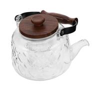 Mobestech Théière Verre Vintage avec Infuseur Résistance Chaleur Poignée Ergonomique Bouilloire Transparente pour Cuisson et Infusion Maison