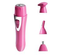 Mobestech Tondeuse Électrique Multi-fonctions pour Poils de Nez et Oreilles 4-en-1 Rechargeable USB Format Compact pour Hommes et Femmes Couleur Rose