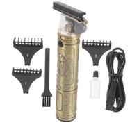 Mobestech Tondeuse Électrique USB Rechargeable Tête Bouddha Sculptée Puissant Moteur Lames Précises avec Peignes Ajustables Coupe Homme DIY Salon Coiffure Finition Sans Fil Or