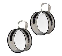 Mobestech Trousse De Maquillage Transparente Ronde 2 Pièces, PVC Léger Et Compact, Organiseur Multifonction Portable pour Voyage Et Rangement Quotidien