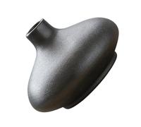 Mobestech Vase en Céramique Noir Rond Rétro, Ornement Décoratif Pratique pour Maison Zen, Style Simple et Élégant, Compact et Créatif pour Décoration Intérieure