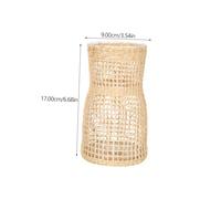 Mobestech Vase Verre Transparent avec Tissage Rotin Grand Goulot Décoratif pour Fleurs Fraîches Séchées Hydroponie Centre de Table Polyvalent pour Maison et Bureau