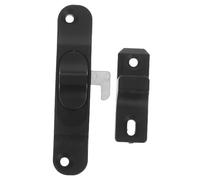Mobestech Verrou de Fenêtre Coulissante Crochet de Retenue Fiable en ABS Noir Robuste et Réglable pour Sécurité Domestique pour Portes et Moustiquaires Coulissantes