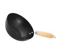 Mobestech Wok Mini Non Adhésif Poêle de Cuisine Électromagnétique pour Sautés pour Bbq Œufs Brouillés et Légumes Ustensile Pratique avec Manche Isolant Utilisation Domestique et