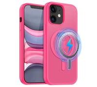 MOBESV Coque Magnétique pour iPhone 11 6,1 Pouces, Étui Compatible avec MagSafe, Etui Translucide Mat Arrière Housse Fine Antichoc (Rose Vif)