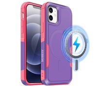 MOBESV Coque Magnétique pour iPhone 12 / iPhone 12 Pro 6,1 Pouces, Étui Compatible avec MagSafe, Housse de Téléphone Antichoc Mat Satiné (Violet pâle)