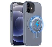MOBESV Coque Magnétique pour iPhone 12 Mini/iPhone 13 Mini 5,4 Pouces, Étui Compatible avec MagSafe, Etui Translucide Mat Arrière Housse Fine Antichoc (Gris)