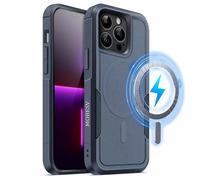 MOBESV Coque Magnétique pour iPhone 13 Pro Max 6,7 Pouces, Étui Compatible avec MagSafe, Housse de Téléphone Antichoc Mat Satiné (Bleu Royal)