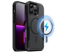 MOBESV Coque Magnétique pour iPhone 13 Pro Max 6,7 Pouces, Étui Compatible avec MagSafe, Housse de Téléphone Antichoc Mat Satiné (Noir)