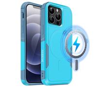 MOBESV Coque Magnétique pour iPhone 13 Pro Max 6,7 Pouces, Étui Compatible avec MagSafe, Housse de Téléphone Antichoc Mat Satiné (Bleu Clair)