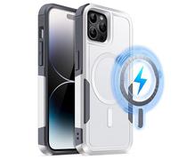 MOBESV Coque Magnétique pour iPhone 14 Pro Max 6,7 Pouces, Étui Compatible avec MagSafe, Housse de Téléphone Antichoc Mat Satiné (Blanc)