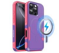 MOBESV Coque Magnétique pour iPhone 16 Pro Max 6,9 Pouces, Étui Compatible avec MagSafe, Housse de Téléphone Antichoc Mat Satiné (Violet pâle)