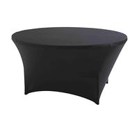 MOBEVENTPRO- Nappe élastique pour table ronde 180cm noire