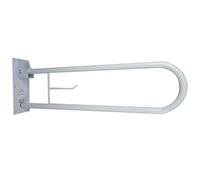 Mobiclinic, Barre d'appui relevable, Mod. arco, WC, De sécurité Salle Bain, pour Personnes agées, Personne à mobilité réduite, avec Porte-Rouleau Papier Toilette