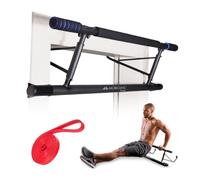 Mobiclinic®, Barre de Traction suspendue, Barre de Porte, Sans outil, K5, Max. 200 kg, Avec poignées élastiques en mousse antidérapante, Acier, Réglable 70-92 cm, Exercices à domicile