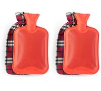 Mobiclinic, Bouillotte avec housse souple, Marque européenne, Thermique, 2l, Doublure en coton, Imprimé, Lavable, Eau chaude, Main (Lot de 2)