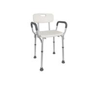 Mobiclinic, Chaise de Douche, Mod. Puerto, Marque européenne, Siège, pour Personnes âgées et handicapées, Aide à la Toilette, Réglable en Hauteur, Dossier, Accoudoirs