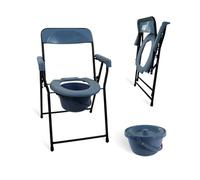 Mobiclinic, Chaise percée, Mod. timón, Marque européenne, Pot, Pliable, Toilette avec accoudoirs, Pieds antidérapants, Acier
