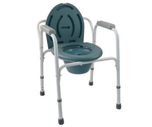 Mobiclinic®, Chaise Percée, Réglable en 5 Hauteurs, Acier, Résistant, Robuste, avec Couvercle, Seau Amovible, Embouts Antidérapants, Accoudoirs, Pot, Arroyo