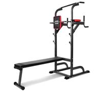 Station de traction avec banc de musculation Mobiclinic Máx 100 kg Power Tower Station de musculation Hauteur réglable Domifit